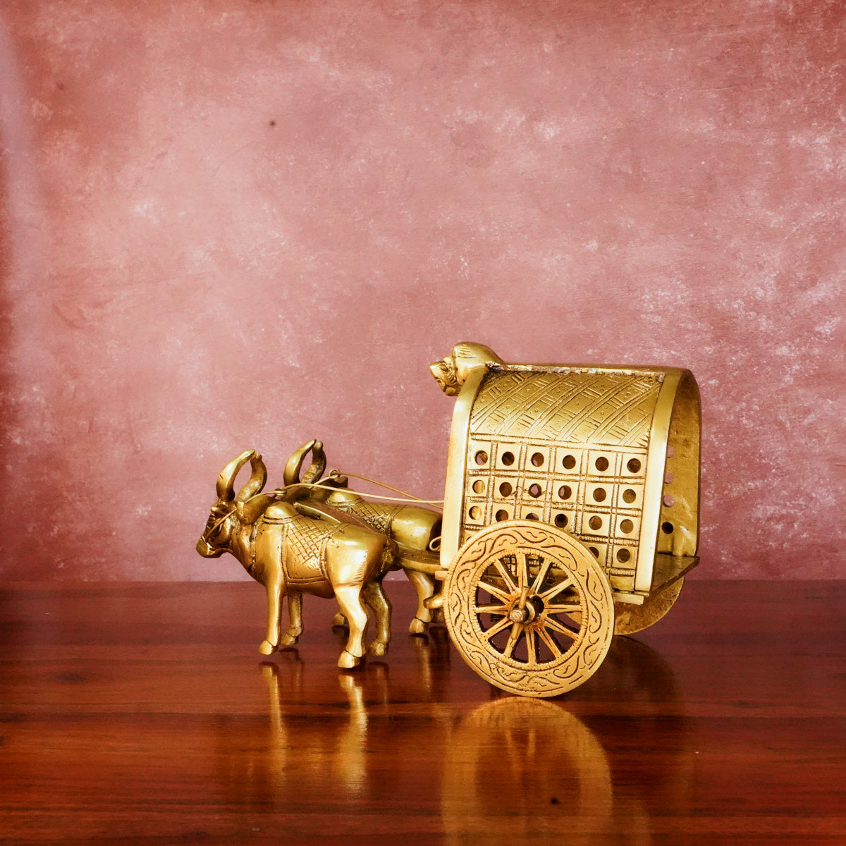 Brass Chariot 6" with Antique Polish