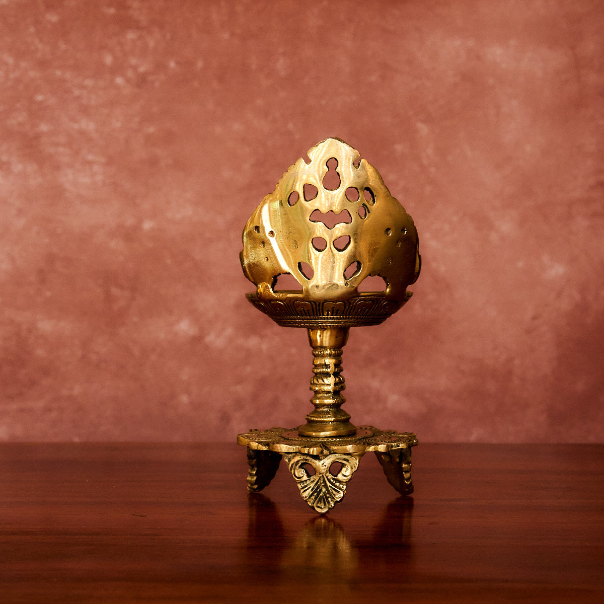 Brass Diya 8" with Antique Polish