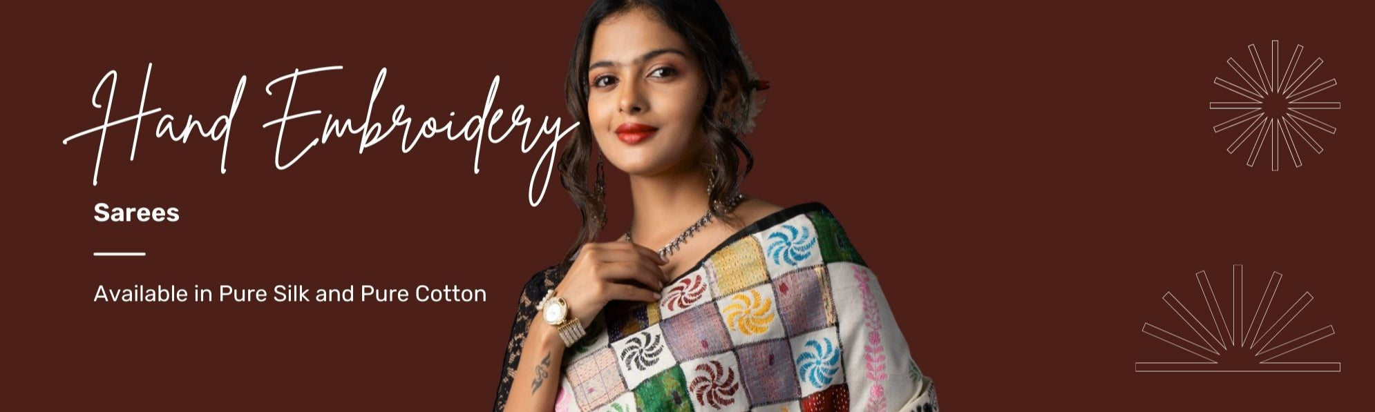 Hand Embroidery Saree