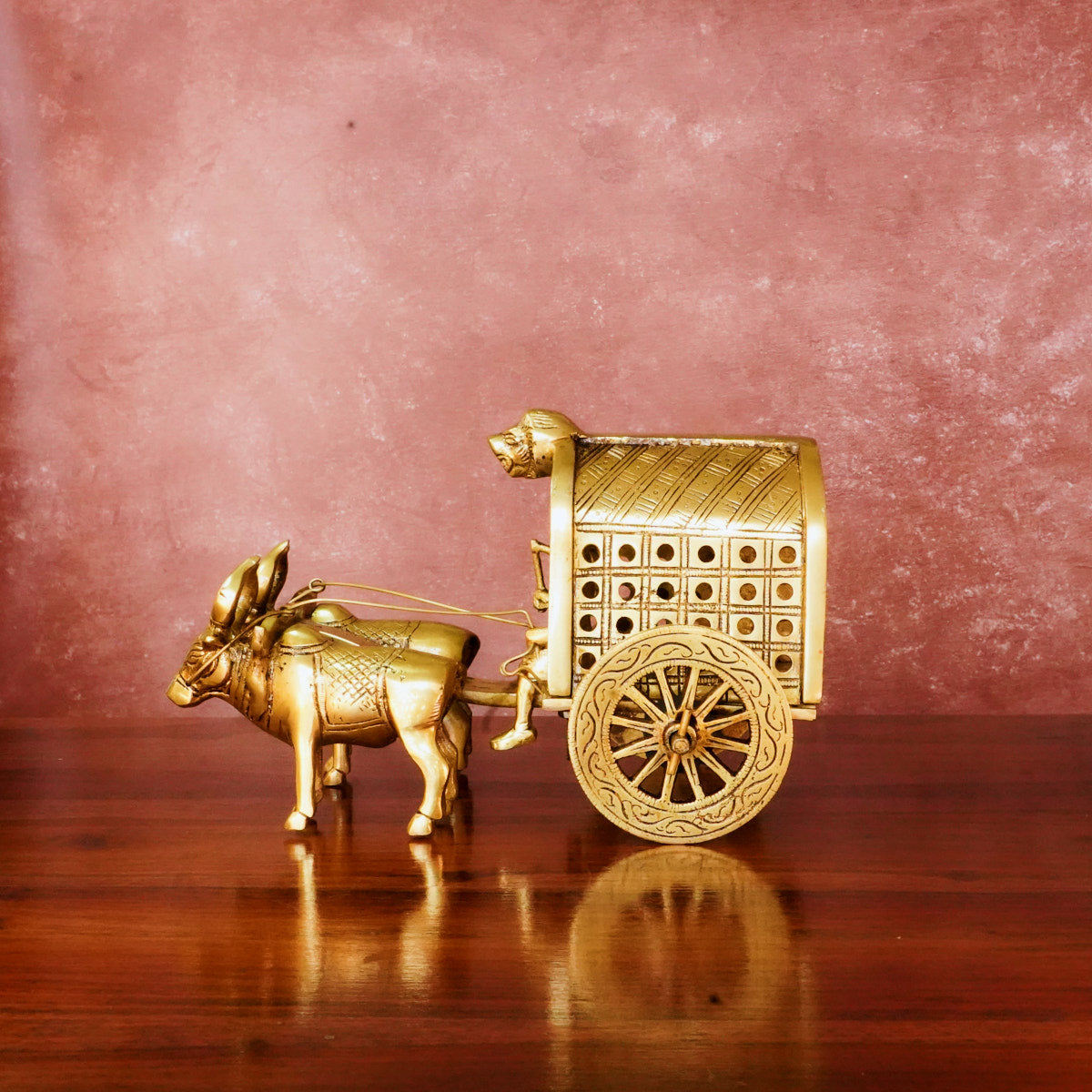 Brass Chariot 6" with Antique Polish