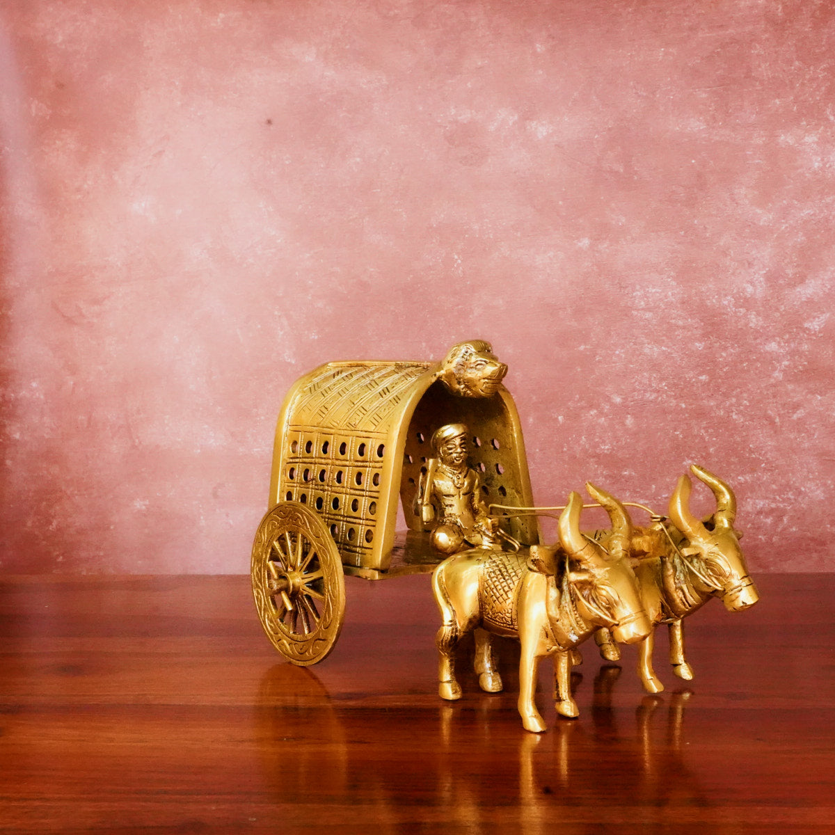Brass Chariot 6" with Antique Polish