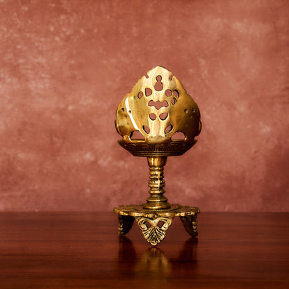 Brass Diya 8" with Antique Polish