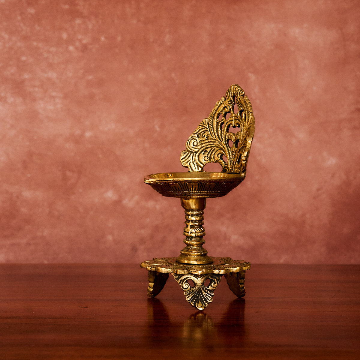Brass Diya 8" with Antique Polish