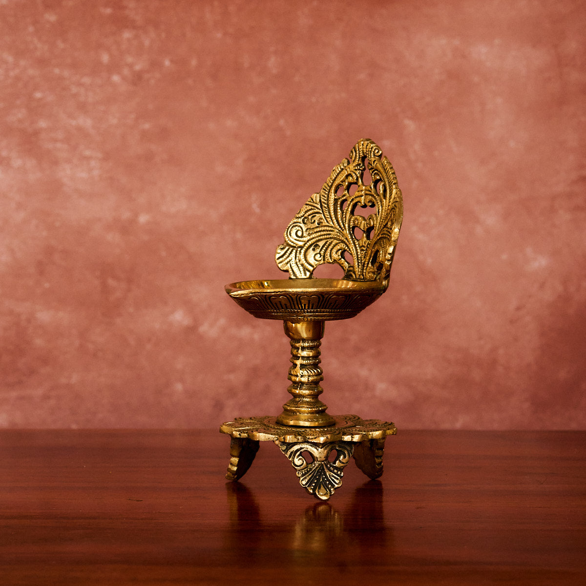 Brass Diya 8" with Antique Polish