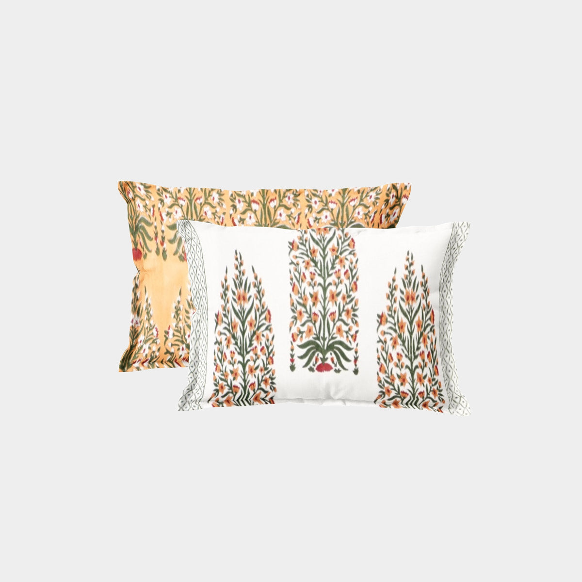 Floral Elegance Hand Block Printed Cotton Bedsheet