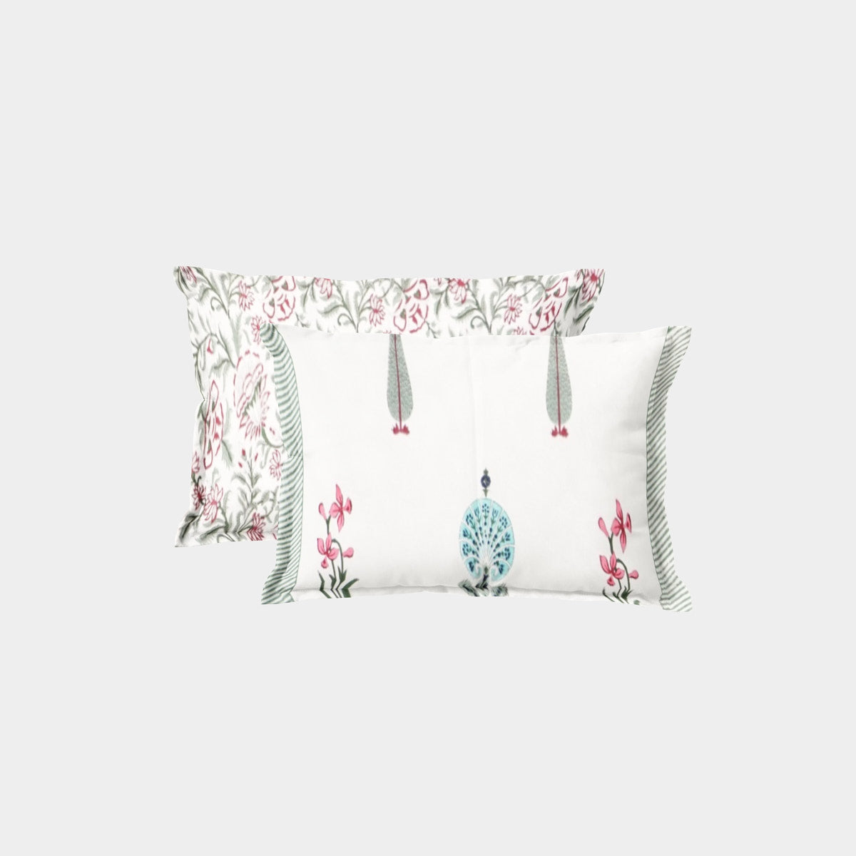 Garden Glow Hand Block Printed Cotton Bedsheet
