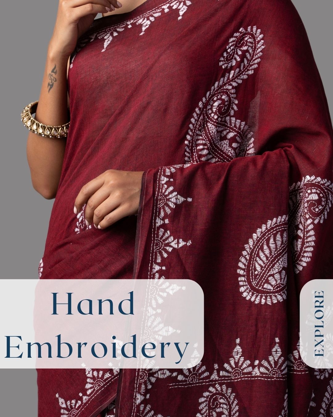 Hand Embroidery Kantha Stitch