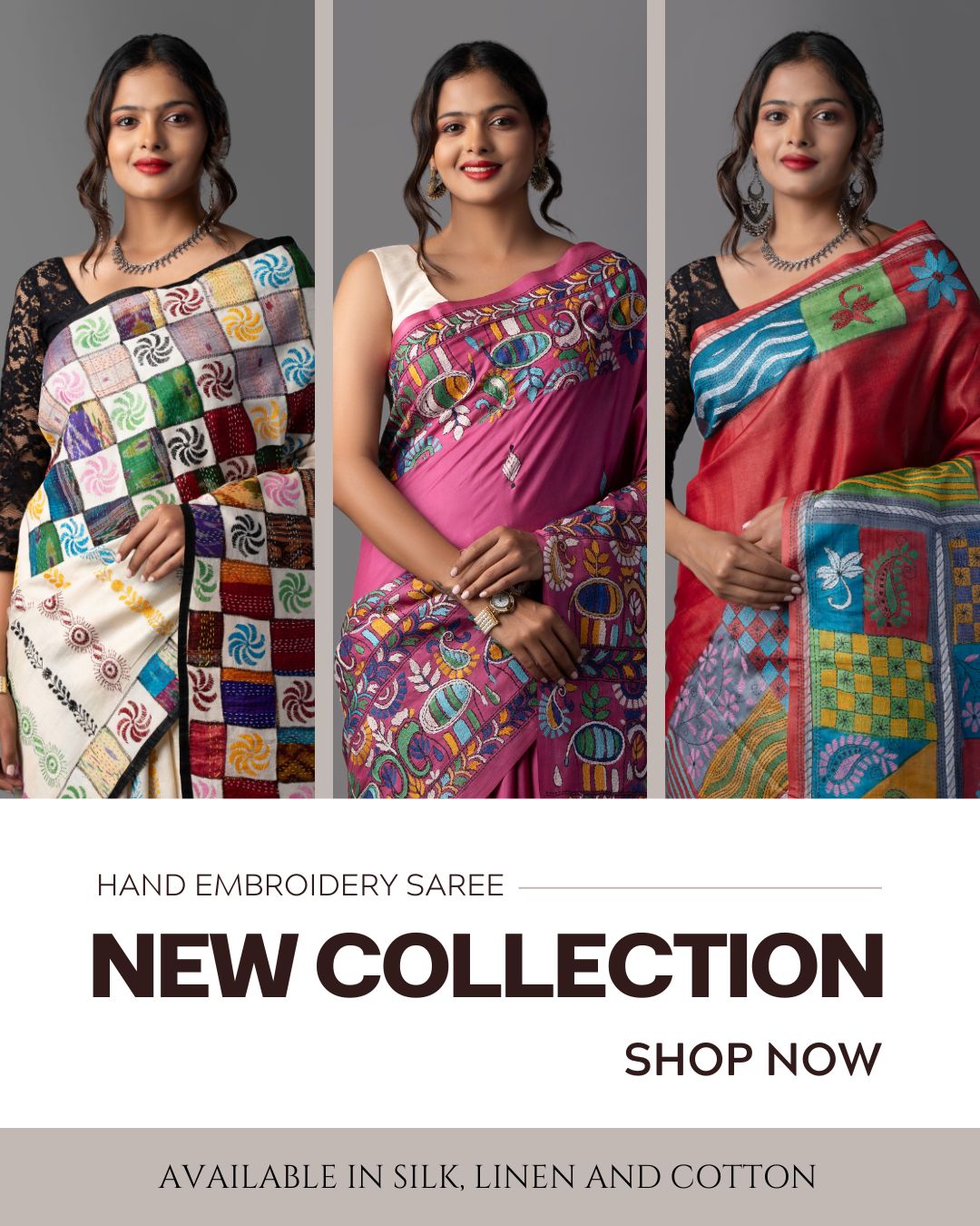 Hand Embroidery Saree