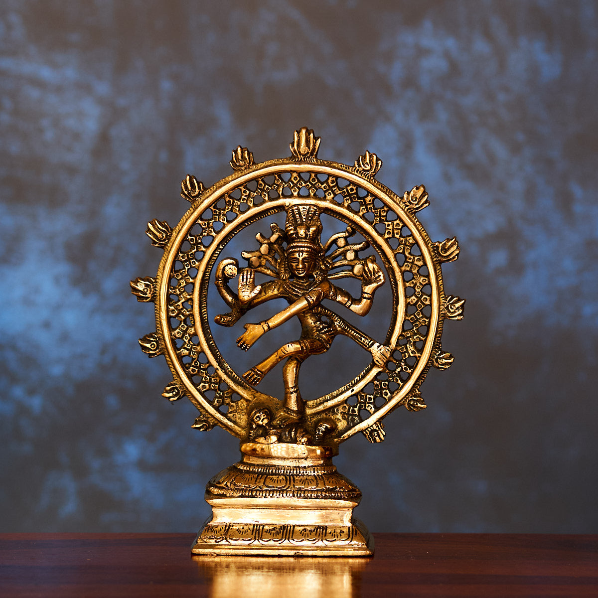 Nataraja Brass Idol 8" with Antique Polish