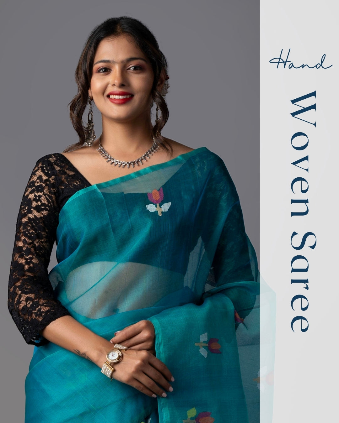 New Hand Woven Handloom Saree