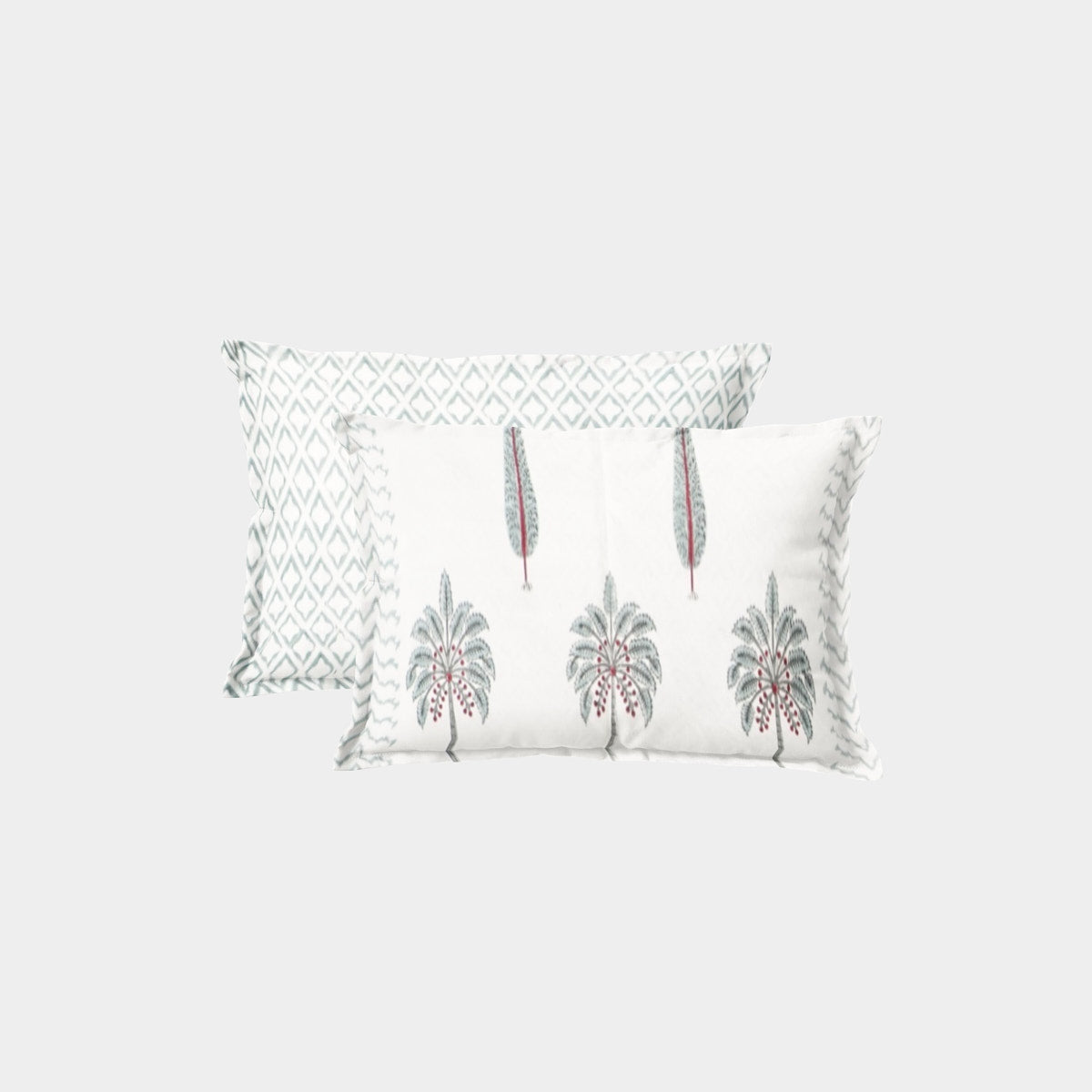 Palm and Cypress Hand Block Printed Cotton Bedsheet